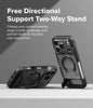 UX Magnetic Designed for iPhone 17 Pro Max Case Dual Layer Protective Cover with Rugged Frame and Camera Control Button Cover - Smoke Black