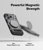 UX Magnetic Designed for iPhone 17 Pro Max Case Dual Layer Protective Cover with Rugged Frame and Camera Control Button Cover - Smoke Black