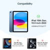 iPad 10th Gen 2022 10.9'' Magnetic Smart Stand Case Slim Matte Back Cover - Navy Blue