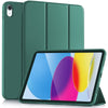 iPad 10th Gen 2022 10.9'' Magnetic Smart Stand Case Slim Matte Back Cover - Dark Green