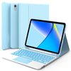 Bluetooth Keyboard With Case Cover Mouse For iPad 10th Gen 2022 10.9'' - Sky Blue