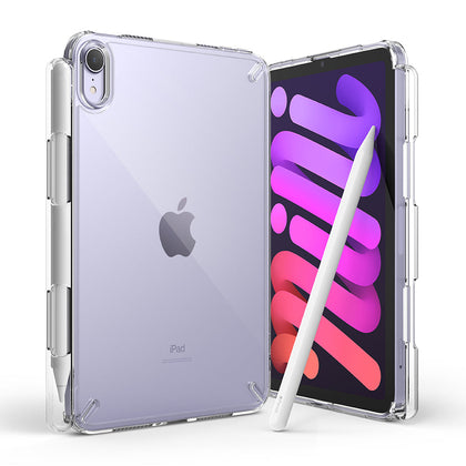 iPad mini A17 Pro 7th Generation/Mini 6 2021 Model,6th Generation with Pen/Pencil Holder Case Cover|Fusion Case| Clear