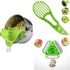 2-in-1 Avocado Slicer Cutter & Silicone Snap ‘N’ Strain Strainer | 3-in-1 Peeler Set | P