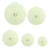 5 Pack Reusable Silicone Suction Lids Heat Resistant Microwave Cover for Food Covers Lids for Cups Bowls Plate Pots Pans BPA Free- Light Green