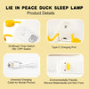Duck Lamp Lying Flat Duck Night Light, Kids Night Lamp with 3 Speed Adjustable Light, Smart Bedside Lamp with Flap Sensor