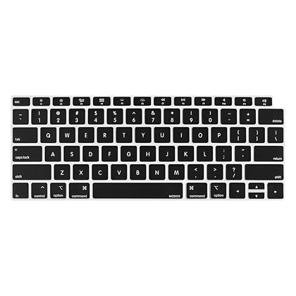 Premium Ultra Thin Keyboard Cover | MacBook Air 13 inch with Touch ID Retina Display A1932, 2018 | [US Layout] Black