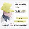 Slim Crystal Case For MacBook Neo Case 13 inch 2026 Release Model (A3404) with A18 Pro Chip, Scratch-Resistant Ultra-Thin Protective Hard Shell Case , Clear