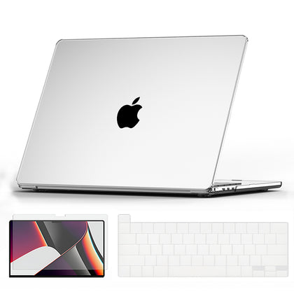 Ultra-thin Super Crystal Case Combo | MacBook Pro 13 inch A1706, A1708, A1989, A2159, A2289, A2251, A2338, 2016, 2018-2020 Hard Shell Case with Keyboard Cover & Screen Protector | Clear
