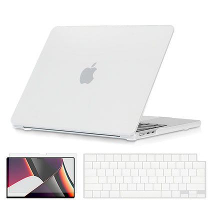 Slim Matte Case Combo | MacBook Air 15 inch A2941 M2 2023, A3114 M3 2024 Hard Shell Case with Keyboard Cover & Screen Protector | White