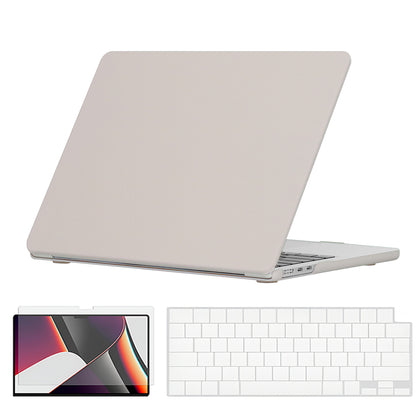 Slim Candy Case Combo | MacBook Air 15 inch A2941 M2 2023, A3114 M3 2024 Hard Shell Case with Keyboard Cover & Screen Protector | Rock Grey
