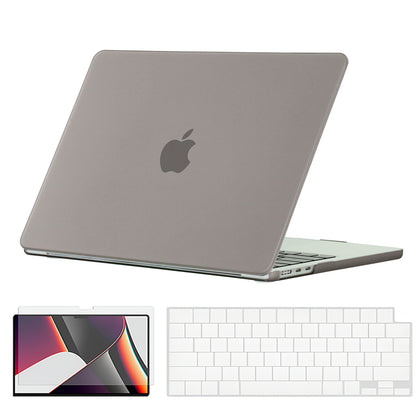 Slim Matte Case Combo | MacBook Pro 16 inch A2485 M1 2021 A2780 M2 A2991 M3 2023 A3403, A3186 M4 2024 Hard Shell Case with Keyboard Cover & Screen Protector | Grey