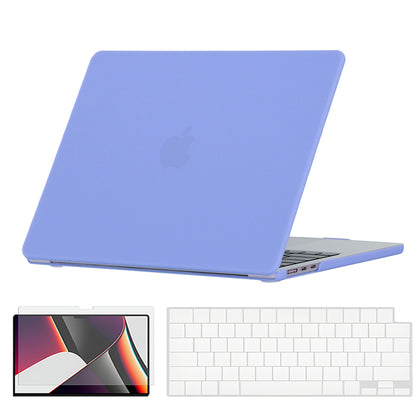 Slim Matte Case Combo | MacBook Pro 16 inch A2485 M1 2021 A2780 M2 A2991 M3 2023 A3403, A3186 M4 2024 Hard Shell Case with Keyboard Cover & Screen Protector | Serenity Blue