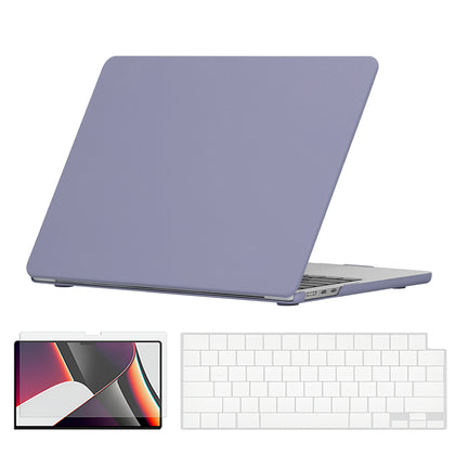 Slim Candy Case Combo | MacBook Pro 16 inch A2485 M1 2021 A2780 M2 A2991 M3 2023 A3403, A3186 M4 2024 Hard Shell Case with Keyboard Cover & Screen Protector | Lavender Grey