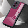 Case For Motorola Moto G35 Clear Back Cover Case with Rugged Black TPU Bumper- Black/Clear