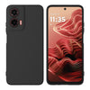 Silicone Case for Motorola Moto G35 | Full Body Silky Soft Touch Shockproof Cover Black