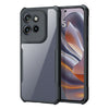 Case For Motorola Moto G75 Clear Back Cover Case with Rugged Black TPU Bumper- Black/Clear