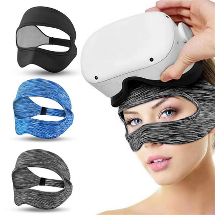 (Pack of 3) VR Eye Mask Cover Breathable Sweat Band for Meta Quest 3/3S, Pico 4, Oculus Quest2 Accessories- Multicolor