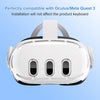 VR Accessories for Meta Quest 3, Transparent Anti-Scratch Protective Cover Shell with Tempered Glass Lens Protector & Silicone Joystick Caps