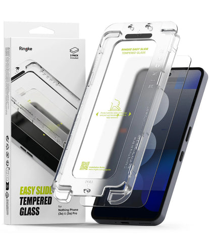 Nothing Phone 3a / 3a Pro Screen Protector|Tempered Glass [Easy Slide]|2 Pack | W Installation Jig