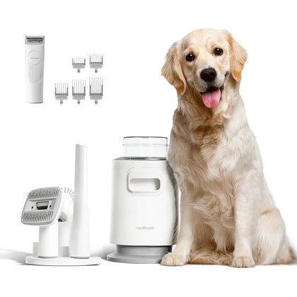 Neakasa P0 Pro Dog Clipper with Vacuum Cleaner,Pet Care Set with 10,000 Pa Suction Power, Pet Hair Remover with 5 Care Tools