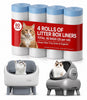 (Pack of 4) Self-Cleaning Cat Litter Box Liners , Drawstring Waste Drawer Replacement Bags For Automatic Self-Cleaning Cat Litter Boxes & Litter Robot Waste Receptacles