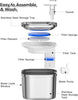 Cat Water Fountain, 2.2L Stainless Steel Pet Fountain with Quiet Pump, Cat Drinking Fountain with Water Level Window Automatic Cat Water Dispenser