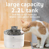 Pet Drinking Water Fountain, 2.2L Pet Fountain Water Bowl Dispenser with Filter,Automatic Pet Water Dispenser Drinking Bowl for Cats, Dogs