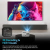 WP102 Mini Android Projector | Dual Band WiFi 2.4/5G | 180 ANSI Lumens |1080P Full HD Support| Screen Mirroring| Video Projector