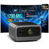 Wownect Pro Android Projector | Support 4K FHD 1080P| 1200 ANSI | 2G+32G Wifi 6 BT 5.0| Movie Projector | Screen upto 300