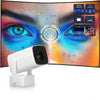 Mini Projector [Android 11.0] | 200 ANSI Lumens with 5G WiFi and Bluetooth 5.2 | 180° Angle adjustment Movie Projector