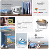 Portable Smart Projector | 1080P Full HD, 300 ANSI Lumens,Android 12, Auto Focus & Keystone, Dust-Proof Design