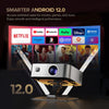 Portable Smart Projector |200 ANSI Lumens 1080P 4k SupportMax 250