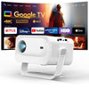 2026 NEW Google TV Smart Mini Portable Projector with 2K,  300 ANSI,  Android 14, Auto Focus & Keystone , Google TV