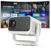 Smart FHD 4K Google TV Projector with Licensed Netflix, 600ANSI LUMENS Auto Focus & Keystone, Fully Sealed Design 40–250” Home Theater Projector with Built-in Speaker