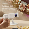 Smart HD Mini Projector with WiFi 6 & Bluetooth 5.4, Android 13, 200 ANSI Lumens, 4K Decoding Support, Auto & 4D Keystone Correction, Digital Zoom, HDMI/USB