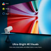 Flip Mini Portable Projector with WiFi6 and Bluetooth |150 ANSI Brightness |Android 14|4K 1080P Support |Auto Keystone 180 Rotatable Smart Outdoor Projector