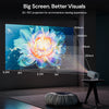 Flip Mini Portable Projector with WiFi6 and Bluetooth |150 ANSI Brightness |Android 14|4K 1080P Support |Auto Keystone 180 Rotatable Smart Outdoor Projector