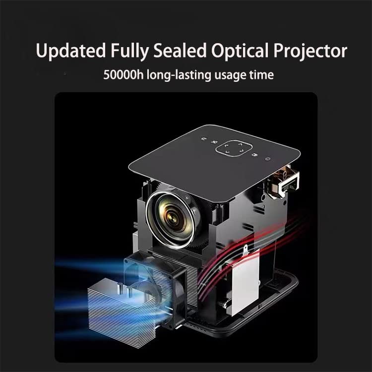 T10 Android Projector 5800 lumens Native 1280 * 720P [2G+16G] Android 9.0 TV, Max 200” 4K Display Supported  Home Theater Outdoor Video Projector