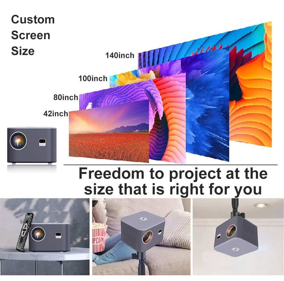 Mini Q9 Android Projector |450 ANSI Full HD 1080PAuto Focus + Auto Keystone| Android 9.0Portable Home Theater Movie Projector