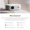 [Auto Focus/Keystone] 4K Smart Projector with WiFi and Bluetooth |Native 1080P, 700 ANSI 4K Supported Movie Projector| Linux Web OS System Home theater Outdoor Video Projector