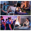 HY300 Smart Mini Projector With 2 Game Consoles | 4K 1080P Support Portable Projector | Android 12.0 | Home Video Projector