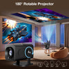 HY320 Mini Andorid Portable Projector with Gaming Console 2 in 1 Gaming Projector 1080P Smart Projector FHD 4K Supported 300 ANSI Lumens with WiFi 6