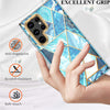 Marble Bundle for Samsung Galaxy S23 5G Ultra Case + Galaxy Buds Case (Blue)