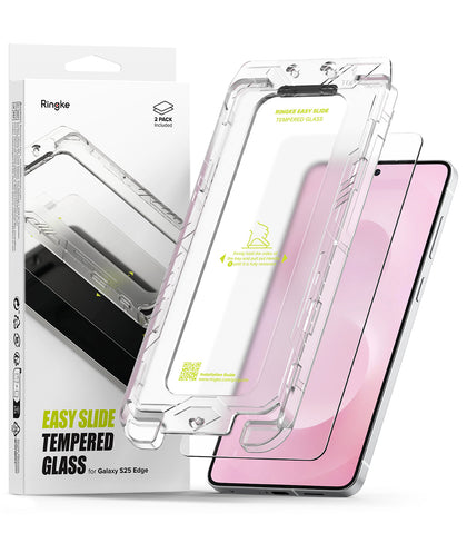 Samsung Galaxy S25 Edge Screen Protector | Tempered Glass [Easy Slide] | Pack of 2