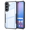 Case For Samsung Galaxy S25 FE Clear Back Cover Case with Rugged Black TPU Bumper- Black/Clear