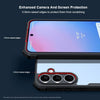 Case For Samsung Galaxy S25 FE Clear Back Cover Case with Rugged Black TPU Bumper- Black/Clear