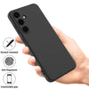 Silicone Case for Samsung Galaxy S25 FE | Full Body Silky Soft Touch Shockproof Cover Black