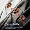 Magnetic Matte PU Case For Samsung Galaxy S26 Ultra | For Mag-Safe|Leather Texture Armor Cover - Grey