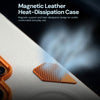 Magnetic Matte PU Case For Samsung Galaxy S26 Ultra | For Mag-Safe|Leather Texture Armor Cover - Dark Blue