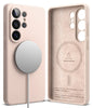 Samsung Galaxy S26 Ultra Case Cover | Silicone Magnetic Series | Pink Sand